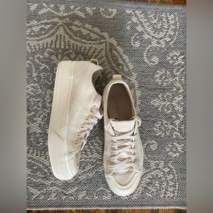 Cream platform Adidas sneakers, size 11 women’s